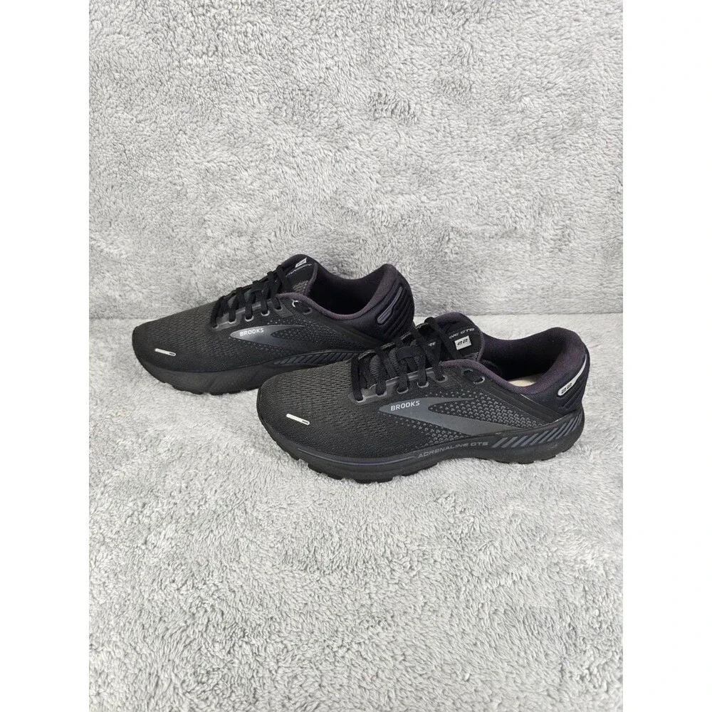 Brooks Adrenaline GTS 22 Mens Size 9 Black Running Shoes Sneakers 1103661D020